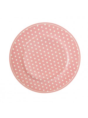 Тарелка Polka dots pink 20 cm
